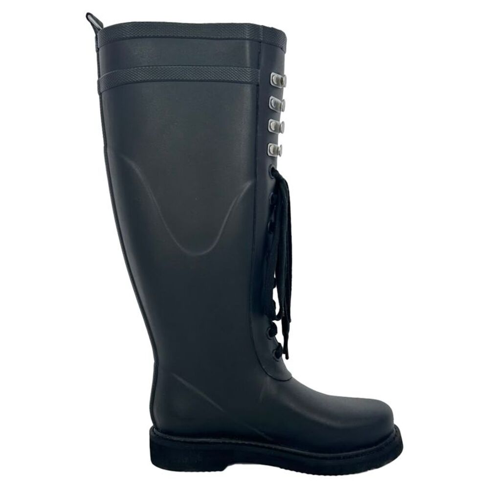 Off-White Knee High Boots in Black PVC